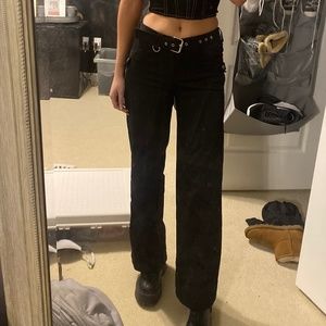 Black Low waist Cargo Pants